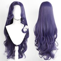 Cosplay Wig Anime Wig Rarity Anime Game Role-Play Wig Long Purple Synthetic Wig with wigcap for Anime Game