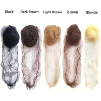 20Pcs Nylon Hair Net for Bun Black Beige Brown 5mm Durable Mesh Hair Styling Tool for Wigs Hair Net for Hair Style