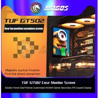 TUF GAMING GT502 Case Monitor Screen Size Customized Theme Customization AIDA64 Gamer Cabinet Secondary IPS Dsiplay