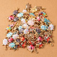 10pcs Colorful Turtle Tortoise Charms Pendants for Jewelry Making Necklace Earrings Bracelet DIY Handmade Accessories Supplies