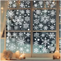 1PC - Christmas snowflake window with white sticker