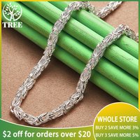 ALITREE 925 Sterling Silver Dragon Keel Chain Necklace For Women Men Engagement Wedding Fashion Jewelry Birthday Christmas Gifts