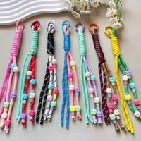 1-2pcs Handmade Weaven Dopamine Tassel Keychain Sweet Handbag Key Pendant Hanging Ornaments Braided Lanyard Keychain