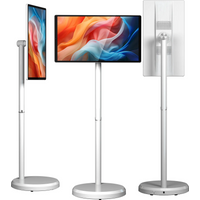 22 inch Movable TV 2K Camera Inbuilt Android 15 Floor Stand Tablet 8-core 4G+64G Rotatable Screen Airplay Projection Supported