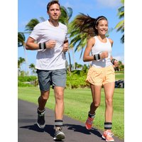 1Pair Wrist Ankle Weights - 1kg/2.2LBS,2kg/4.4LBS,3kg/6.6LBS Strength Training Wrist/Leg/Arm Weight-Adjustable Strap for Jogging