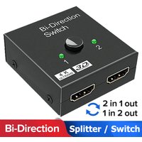 HDMI-compatible Adapter 2 in 1 out Converter Switch Bi-Direction 2.0 Splitter 1x2/2x1 for TV Box PS4 Pro/4/3 4K Switcher