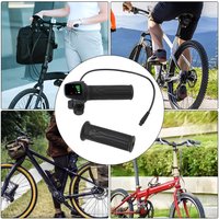 Electric Scooter Throttle Grip Press Buttom Start 48V 6pin Speed Controller Accelerator Handle For E-bike Cycling Modified Parts