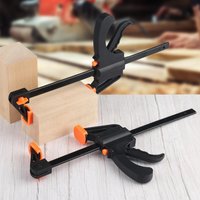 Woodwork Clamp Woodworking Clip Bar F Clamp Tool Wood Working F Clamp Clip Quick Ratchet Clip Heavy Duty DIY Carpentry Hand Tool