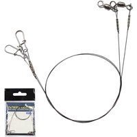 Fishing Line 30cm 35cm 14/18KG Titanium Anti Bite Leader Line With Swivel Duo-Lock Snap For Predatory Fish Lines Parts