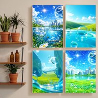 1pc Frutiger Aero Art Poster Sticker Print Waterproof Wall Art For Living Room Bedroom Home Decor