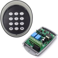 Keypad 433.92MHz Receiver Door Lock Access Controller Wireless Keypad Password Switch Kit For Swing Gate Garage Door Opener