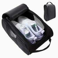 Portable Golf Shoe Bag Oxford Cloth Shoe Carrier Bags Breathable Lightweight Golf Handbag Dustproof Football Tennis Shoe Bag