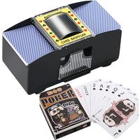 Family Gathering Card Game Shuffling Machine Powered by USB Battery, 1/2 Pair Electric Poker Shuffling Machine, cards