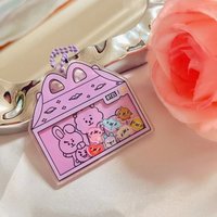 BT21 Cute Creative Cartoon Pattern Shake Toy , Stylish, Versatile, Portable Decoration Acrylic Keychain Gift