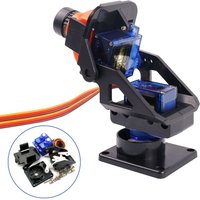 1Sets Rc Plane Parts Steering Gear Pan Tilt SG90 MG90s 9g Ultrasonic Aerial Model Two Axis PTZ Camera Mount PTZ with 2 Servo