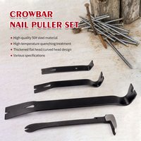 2pcs/5pcs heavy-duty and mini nail lifting pry bars, perfect for home renovation, woodworking projects, and various DIY tasks