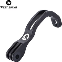 WEST BIKING Front Fork Light Holder Adjustable Aluminum Alloy Bracket For GOPRO Sport Camera Lamp Mount Stand Bike Accessories