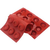 12 Holes Circular Vortex Shape Silicone Cake Mold DIY Mousse Dessert Baking Donuts Food Grade Silicone Chocolate Bakeware Mold