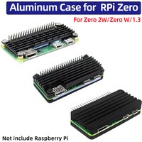 Raspberry Pi Zero 2 W Aluminum Case Passive Cooling Heat Sink Silicone Thermal Pad with Screwdriver for Pi Zero 2 W /ZeroW/V1.3
