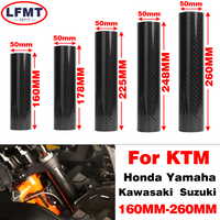For KTM YAMAHA HONDA Kawasaki Suzuki Pit Dirt Bike Motorcycle 160-260MM Carbon Fiber Adjustable Front Fork Shock Guard Protector