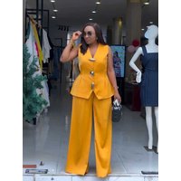 Elegant Two-piece Set Summer Sleeveless Slimming Blazer Suit Woman Set Solid Color Vest and Pants Set Work Ladies Suits