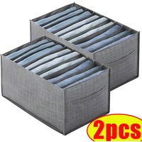 Clothes Organizer Trousers Clothing Jeans Storage Box Wardrobe Closet Organization Underwear Bra Socks Compartment Box Cabinet
