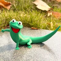 Funny Action Figure Model 3d Printed Green Lizard Tom Figurine Cartoon Lizard Keychains Creative Desktop Ornaments Kids Gifts