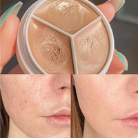 3 Color Concealer Palette, Full Coverage Face Corrector, Dark Circle Cover, Professional Makeup Contour Kit