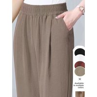Special Offer Ice Silk Hemp High Waist Slimming Loose Casual Harlan Pants Women's Summer Fashion plus Size Korean Style