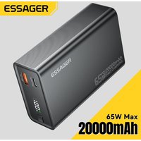Essager 65W Power Bank Portable 20000mAh PD Fast Charging PowerBank For Laptop Notebook Xiaomi 13 Fast Charge External Battery