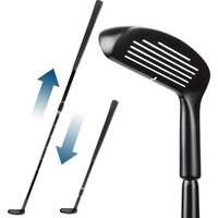 CRESTGOLF Adjustable Telescopic Golf Club Double Sides Chipper Golf Putter Right Handed or Left Handed Black Accessories