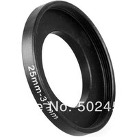 NEW 25mm-37mm BLACK Aluminum metal selling 25-37 mm 25 to 37 25mm to 37mm Step Up Ring Filter Adapter PROMOTION HOT Wholesale!!!