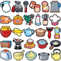 2pcs cooking tools unistel sharp PVC shoe buckles charms accessories decorations for clog sneaker wristbands DIY kids party gift