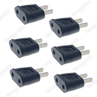EU Euro Europe to US USA Power Jack Wall Plug Converter Travel Adapter Adaptor