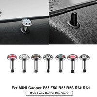 2Pcs Car Door Safety Metal Bolt Door Lock Button Pin Decor For MINI COOPER S One JCW F53 F54 F55 F56 F60 R50 R55 R56 R57 R60 R61