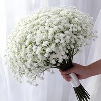 24 Bunches - 720 Artificial Flowers for Valentine's Day and Weddings, White Bouquets with Real-Touch Artificial Baby's Breath, Holiday Decorative Flowers, Suitable for Anniversaries, Weddings,