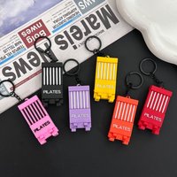 Yoga Pilates Core Bed Keychain New Soft Pilates Keychain Silicone Gym Key Chain Motivational Girl Gym Accessories Fitness Gifts