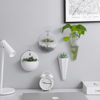 2660 DIY Pendant Plant Pot Indoor Plastic Planter Wall Hanging Flowers Cover Round Plant Pot Indoor Plastic Planter Storage Box