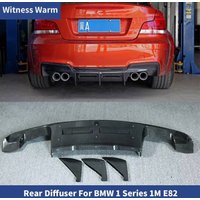 for E82 E87 Carbon Fiber Rear Lip Diffuser Spoiler for Bmw 1 Series E82 E87 1m 2011 Back Bumper Lip Splitter