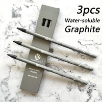 6B/10B/12B Woodless Water-soluble Graphite Stick Pencil Bold Black Charcoal Art Student Sketch Painting Graphite Pen Art Supplie
