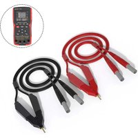 For Zoyi DQ012 Kelvin Test Lcr Lead Bottom Resistance 4-wire 4mm Safety Banana Plug Kelvin Clip Orichalum Plating Kelvin Probes