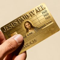 Jesus Paid It All Romans Key Card Skin Sticker for Credit Debit Cards And Transit Passes Christian Room Key Cover Decal