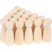 5/10/20Pcs Wooden Peg Dolls Unpainted Figures Unfinished Wooden Dolls Family Decorative for Kids Painting DIY Arts Crafts Gifts