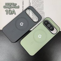Solid Color Soft Leather for Magsafe Case for Google Pixel 10A 10 9 8 Pro XL 9A 8A Magnetic Wireless Charging Lens Protect Cover