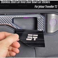 Jetour Traveller T2 Car Inner Door Bowl Stainless Steel Car Stickers for Chery Jetour Traveller T2 Interior Decorative Stickers