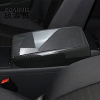 Panneau de protection pour Console centrale de voiture en fibre de carbone, pour Audi A6 A7 S6 S7 RS6 RS7 2012 – 2018, boîtier d'accoudoir de rangement, autocollants, accessoires de garniture