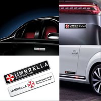3D Car Styling Metal Aluminum Umbrella Corporation Emblem Car Body Fender Stickers Decoration