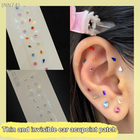 Fashion Bowknot Ear Point Stickers – Colorful Rhinestone Pearls Design, Auricular Acupuncture & Massage Ear Pressure Sticks