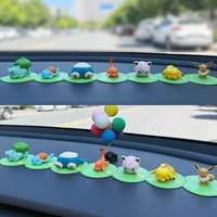Genuine Pokemon Pikachu Keychain Snorlax Squirtle Eevee Anime Action Figures Toys Keyring Fragrance Pendant Halloween Gifts