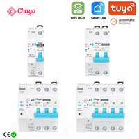 Tuya mcb wifi Leistungs messung Leistungs schalter Smart Life Timer Fernbedienung automatischer drahtloser Unterbrechung schalter
